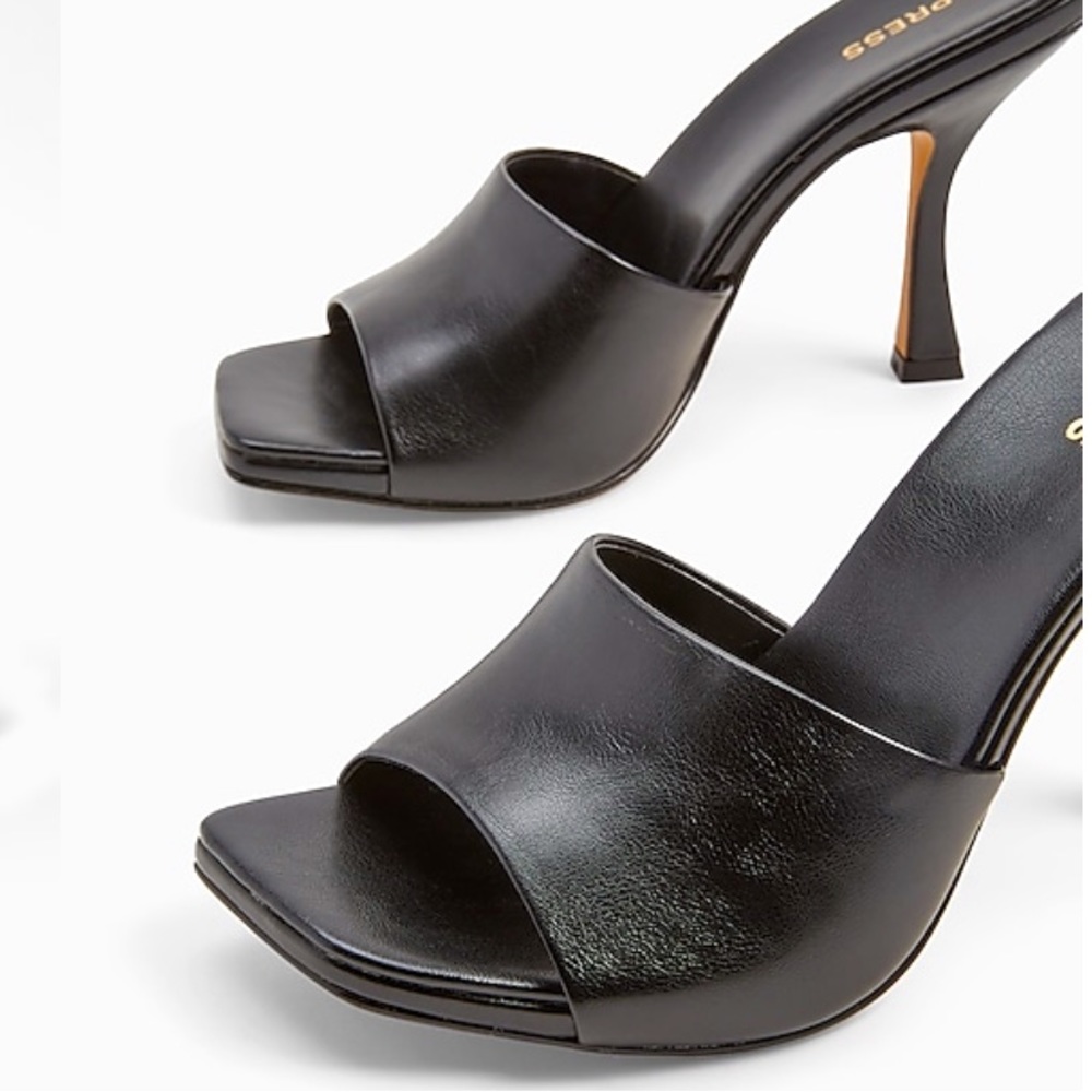 Express Square Toe Mid Heel Sandals